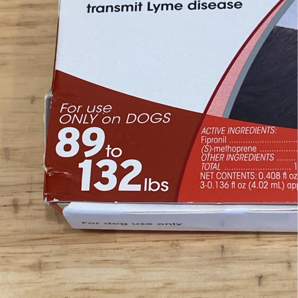 Frontline Plus for large dogs flea 89lb to 132 lbs 2 packs total 6 doses NIP